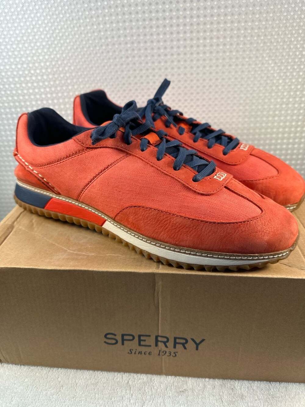 Sperry Men's Plushwave Trainer Textile Sneaker in Red